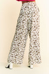 Hazel Blues® |  Davi & Dani Drawstring Leopard Wide Leg Pants