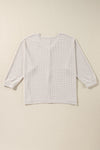 Hazel Blues® |  Side Slit V-Neck Long Sleeve Top