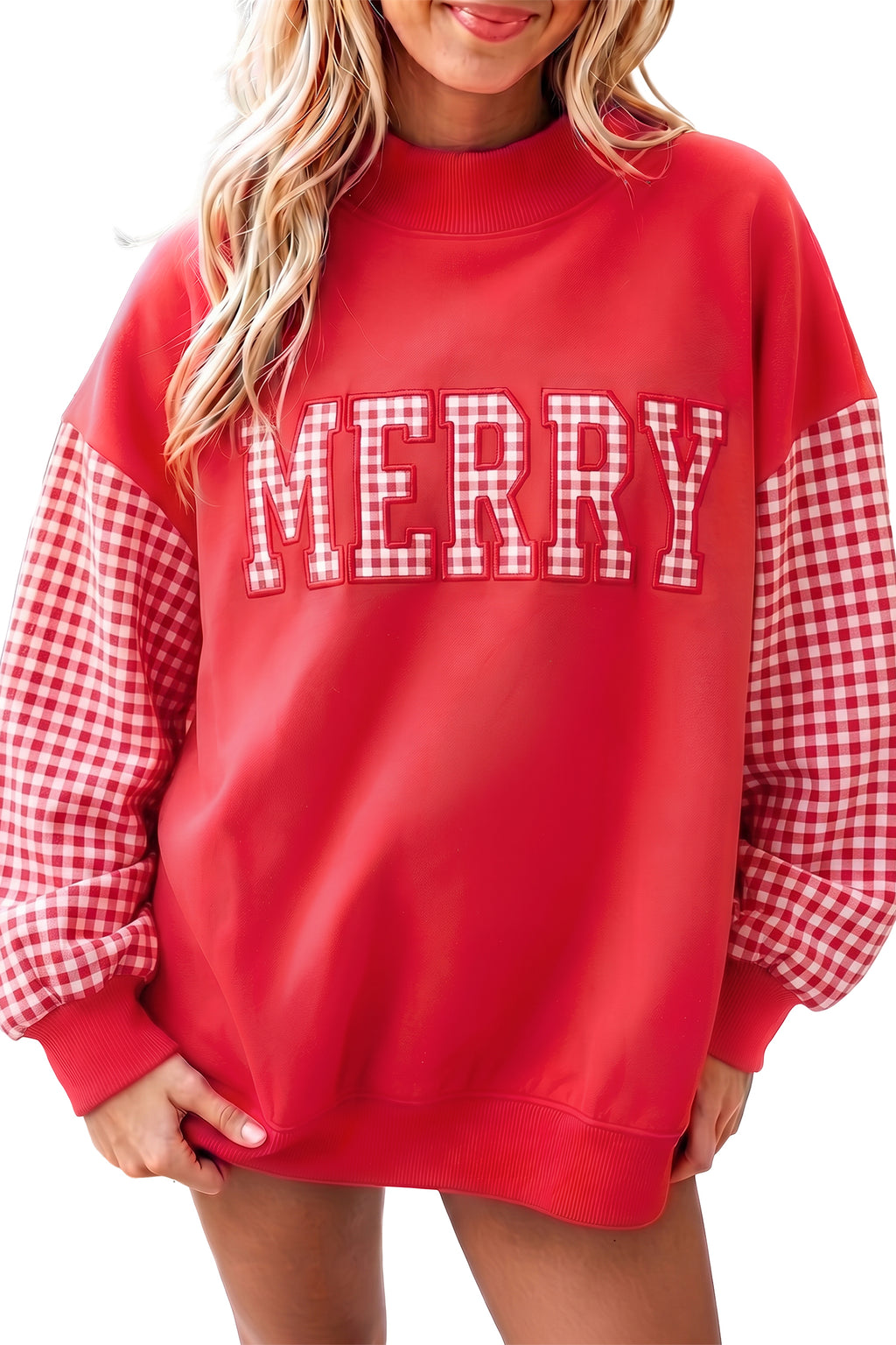 Eleanor Skye Red Plaid Sweatshirt
