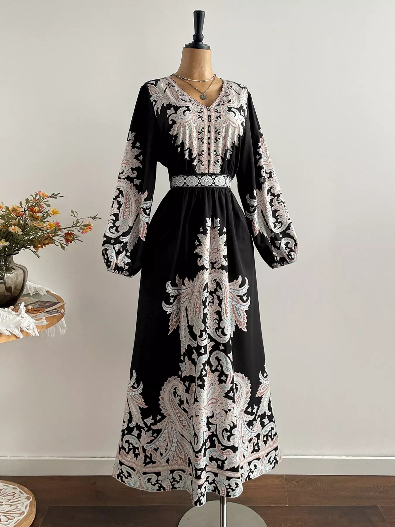 maxi dress shopee Women's Floral Summer Flower Round Neck Short Sleeve Casual Long Dress lunch dates maxi dress shopee Only.Fashion Floral