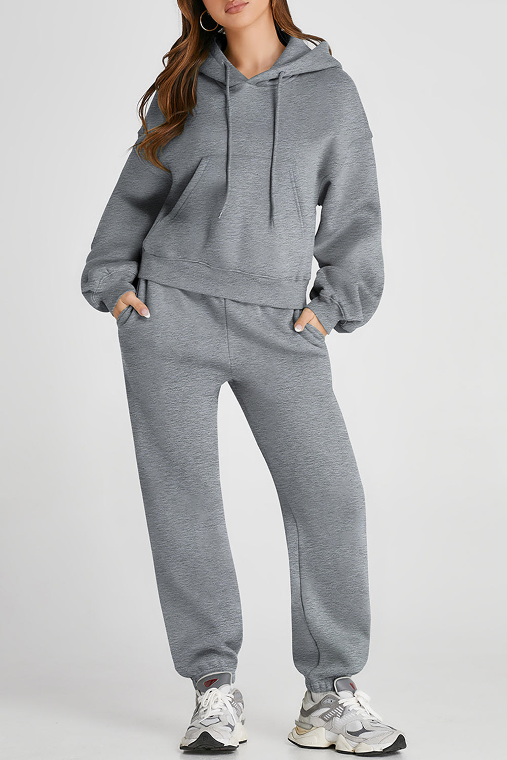 Hazel Blues® |  Dropped Shoulder Hooded Top and Pants Active Set