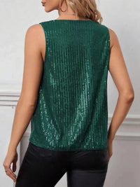 Hazel Blues® |  Sequin Cowl Neck Tank