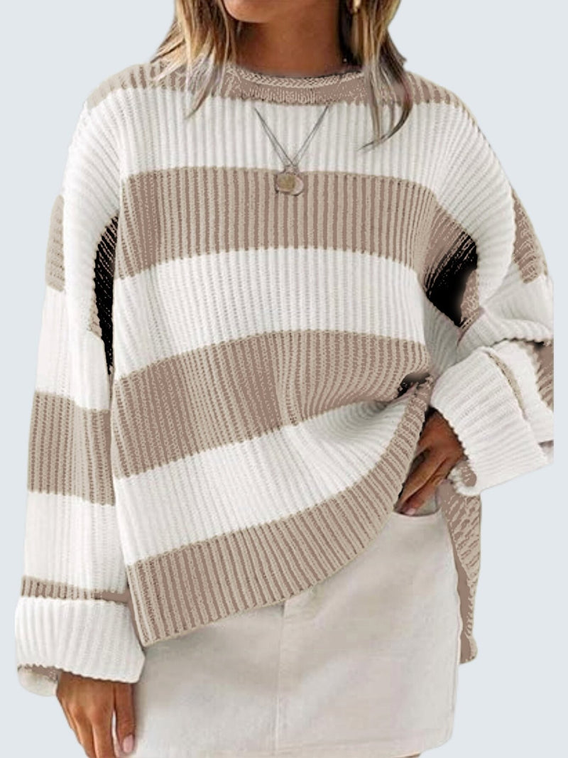 Hazel Blues® |  Round Neck Long Sleeve Sweater