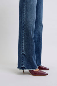 Hazel Blues® |  Judy Blue Raw Hem Mid Rise Jeans