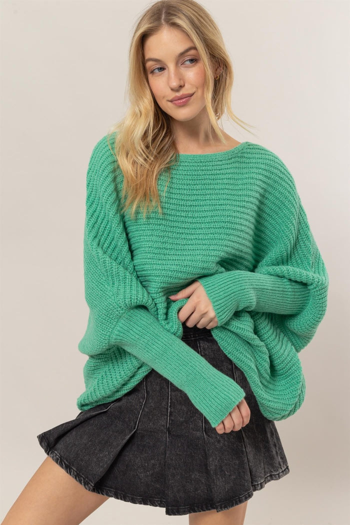 Hazel Blues® |  HYFVE Dolman Sleeve Oversized Sweater