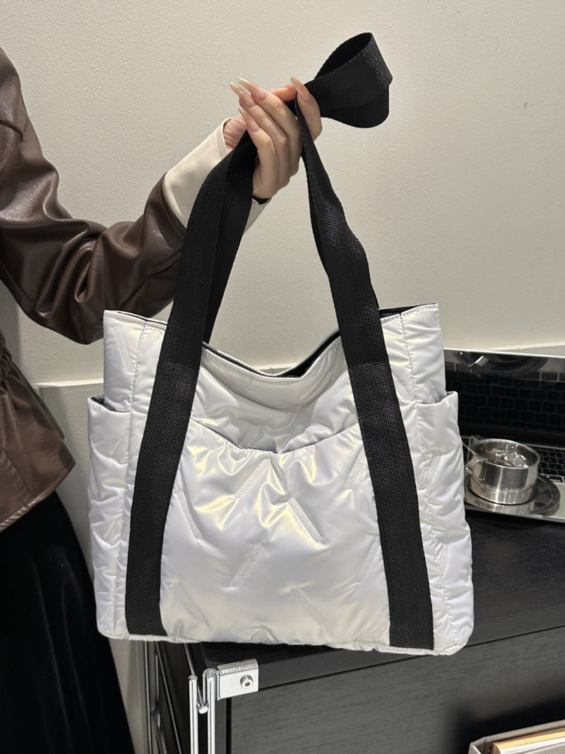 Hazel Blues® |  Solid Color Tote Bag with Side Pockets