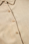 Hazel Blues® |  Tiered Collared Neck Balloon Sleeve Shirt Dress