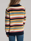 Hazel Blues® |  Contrast Stripes Turtleneck Long Sleeve Sweater