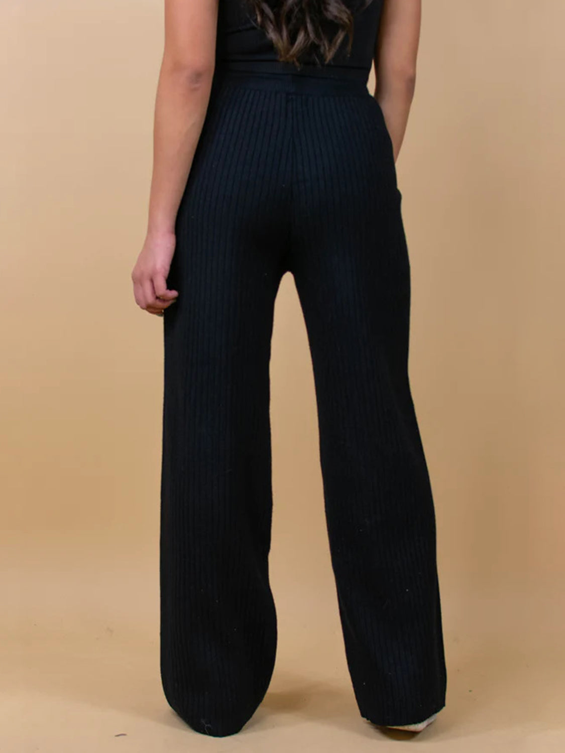 Hazel Blues® |  Ribbed Wide Leg Sweater Pants