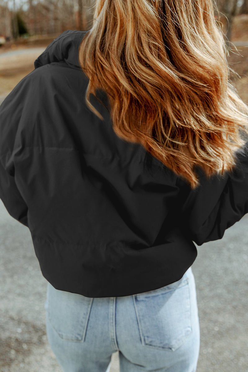 Hazel Blues® |  Zip Up Collared Neck Coat with Pockets