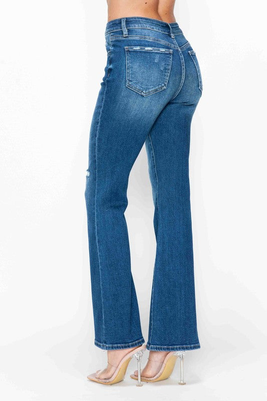 Hazel Blues® |  bytos High Rise Bootcut Jeans with Pockets