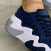 Hazel Blues® |  Lace-Up PU Leather Platform Sneakers