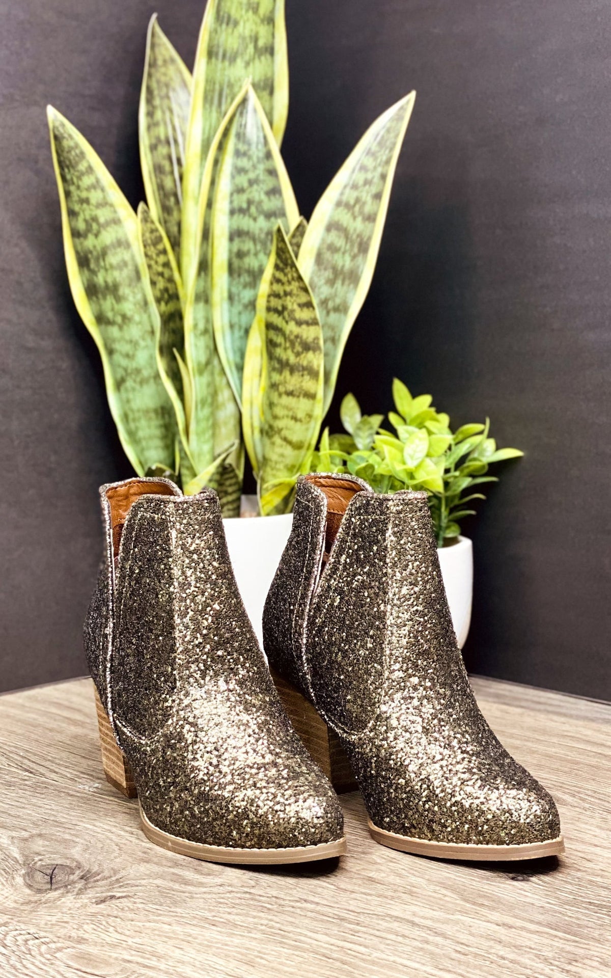 Hazel Blues® |  Fiera Booties in Bronze