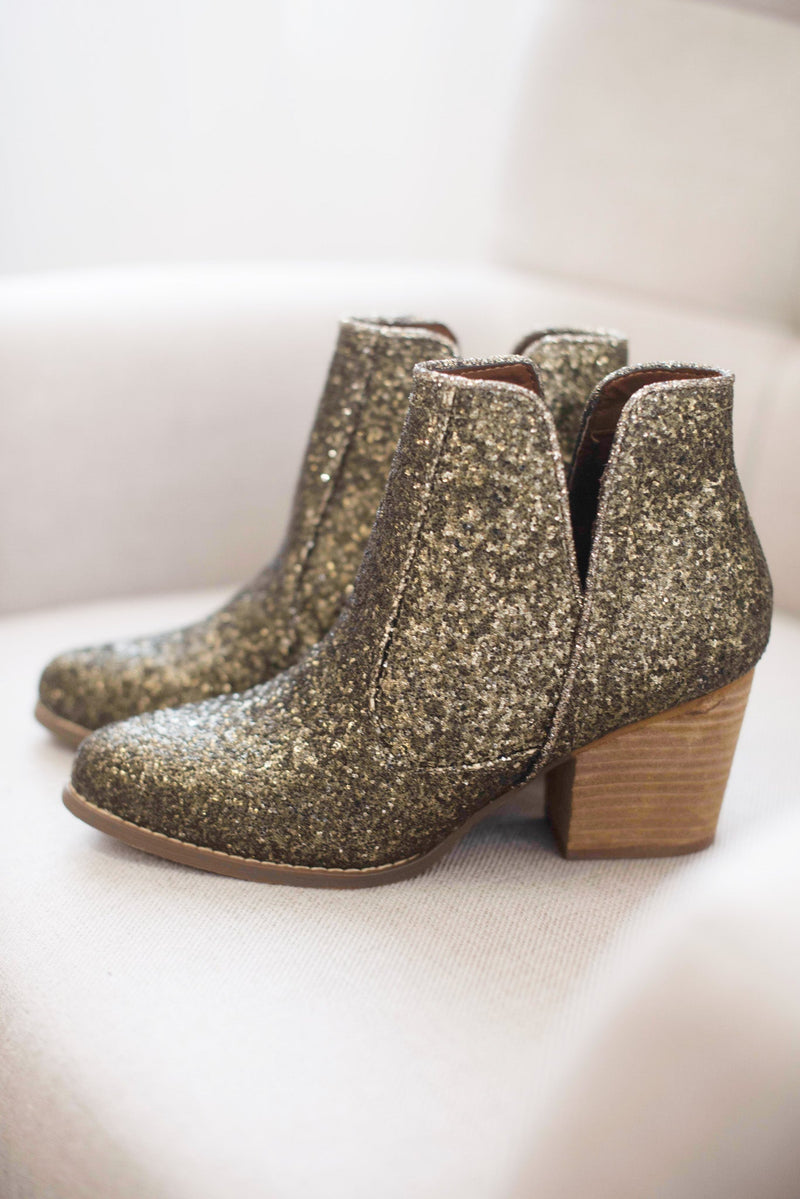 Hazel Blues® |  Fiera Booties in Bronze