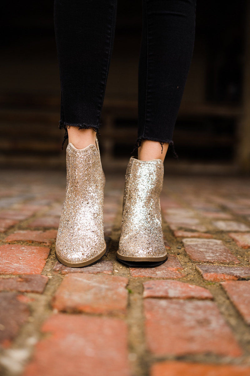 Hazel Blues® |  Fiera Booties in Gold