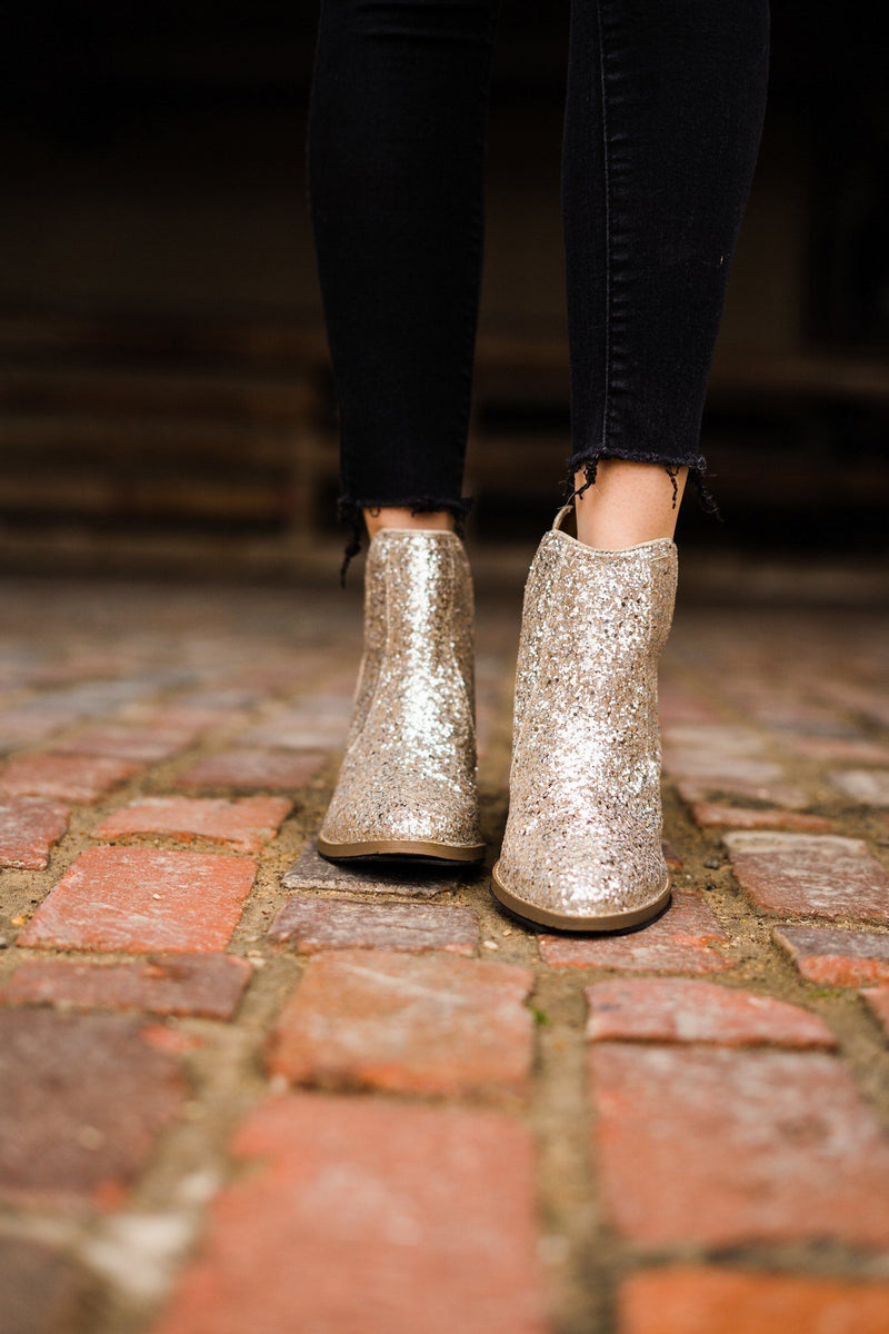 Hazel Blues® |  Fiera Booties in Gold