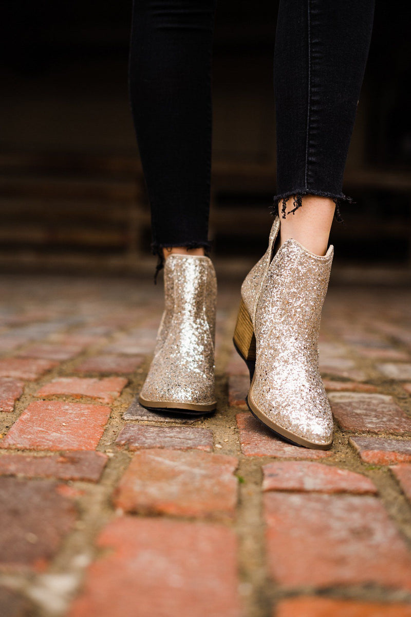 Hazel Blues® |  Fiera Booties in Gold