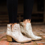 Hazel Blues® |  Fiera Booties in Gold