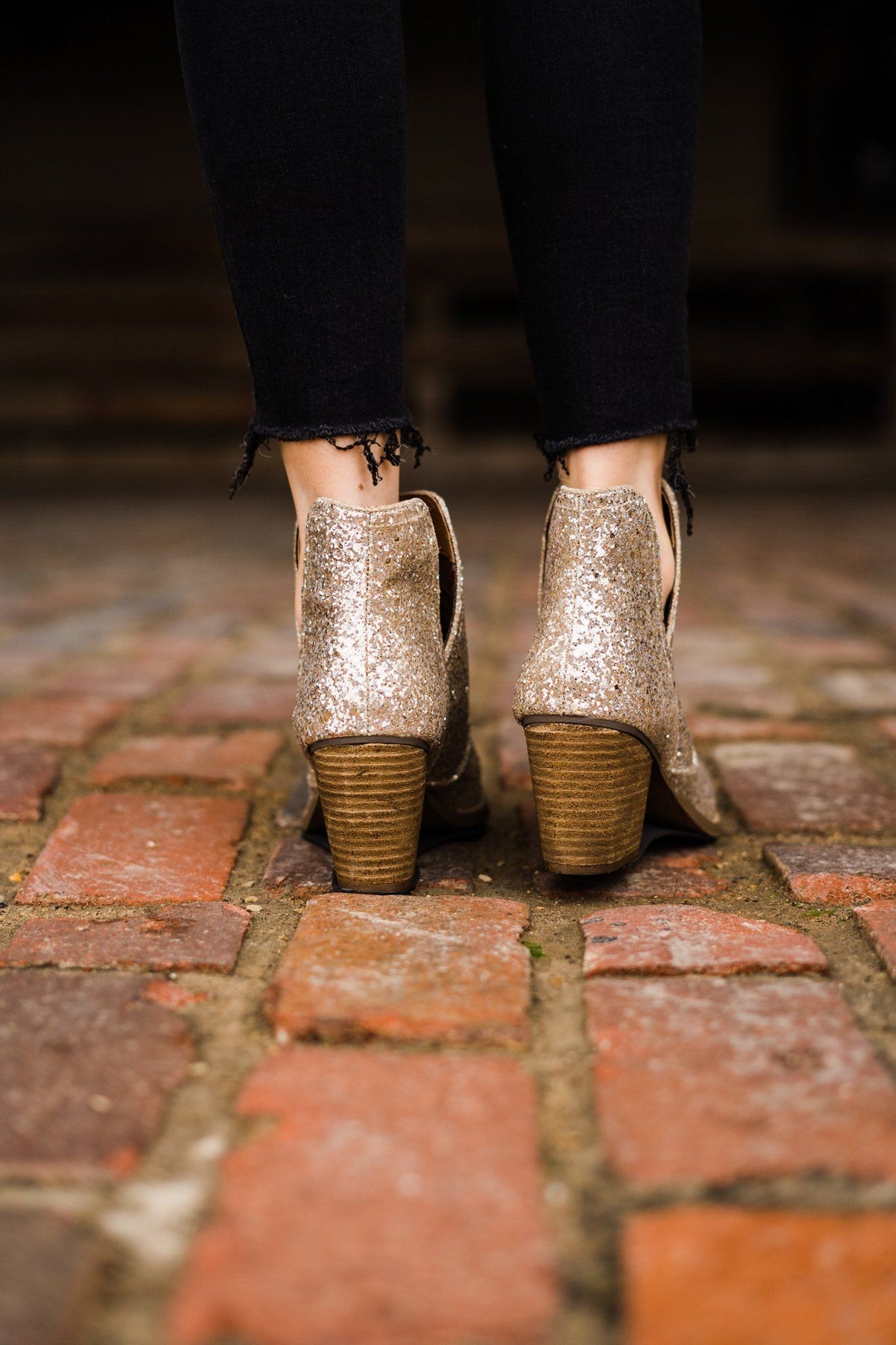 Hazel Blues® |  Fiera Booties in Gold