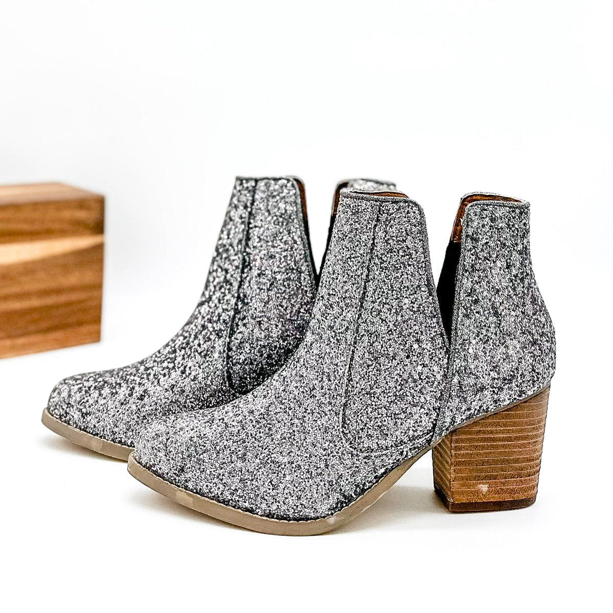 Hazel Blues® |  Fiera Booties in Pewter