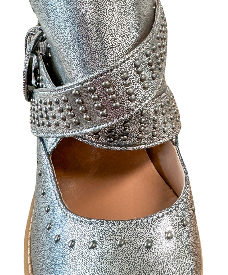 Hazel Blues® |  Fiona Ankle Boot in Silver