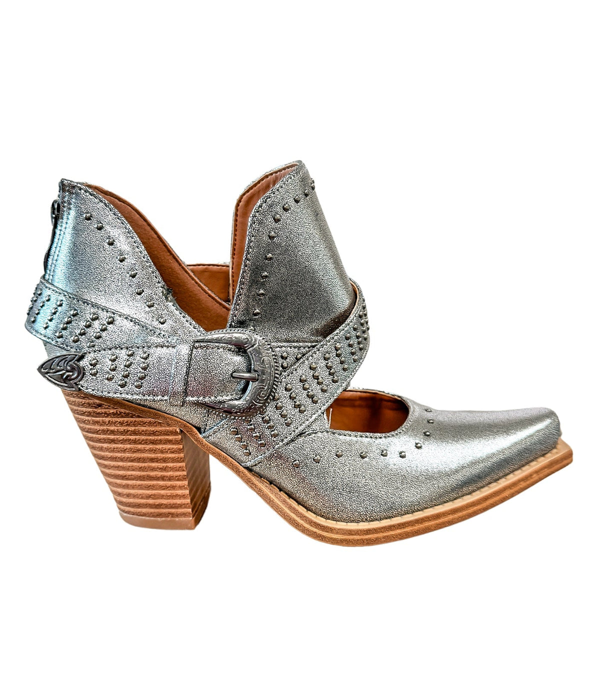 Hazel Blues® |  Fiona Ankle Boot in Silver