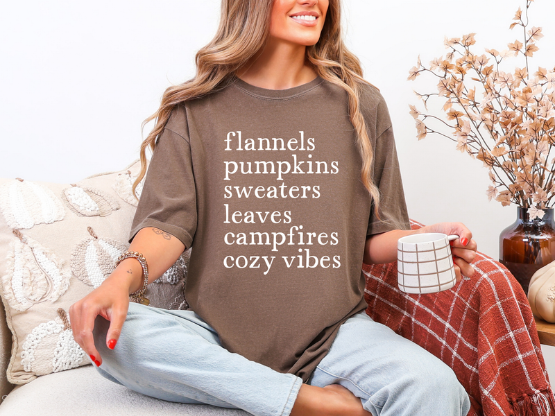 Hazel Blues® |  Flannels Pumpkins Graphic Tee in Multiple Colors