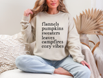 Hazel Blues® |  Flannels Pumpkins Sweatshirt in Multiple Colors