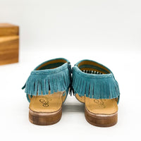 Hazel Blues® |  Fringe Star Sandal in Teal