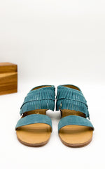 Hazel Blues® |  Fringe Star Sandal in Teal