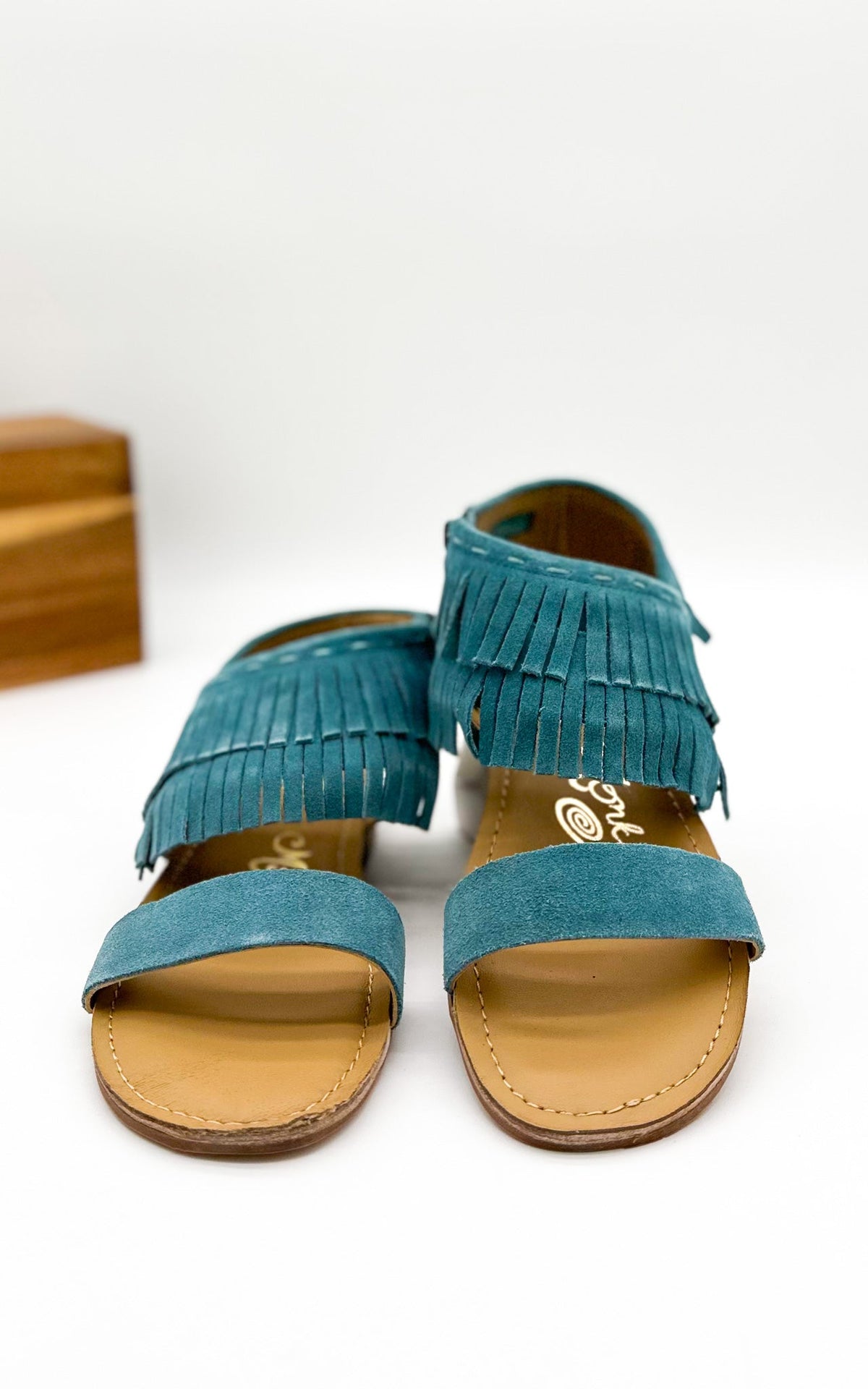 Hazel Blues® |  Fringe Star Sandal in Teal