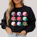 Hazel Blues® |  Girly Neon Helmets in Black Sweatshirt