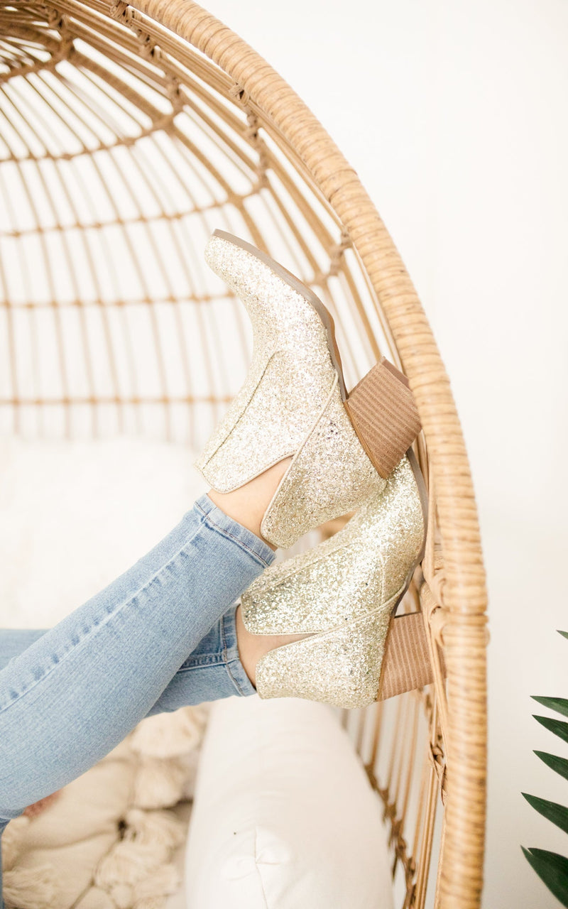 Hazel Blues® |  Fiera Booties in Gold