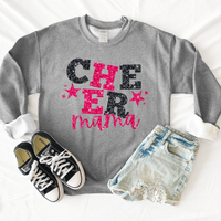 Hazel Blues® |  Cheer Mama Glitter Graphic Sweatshirt