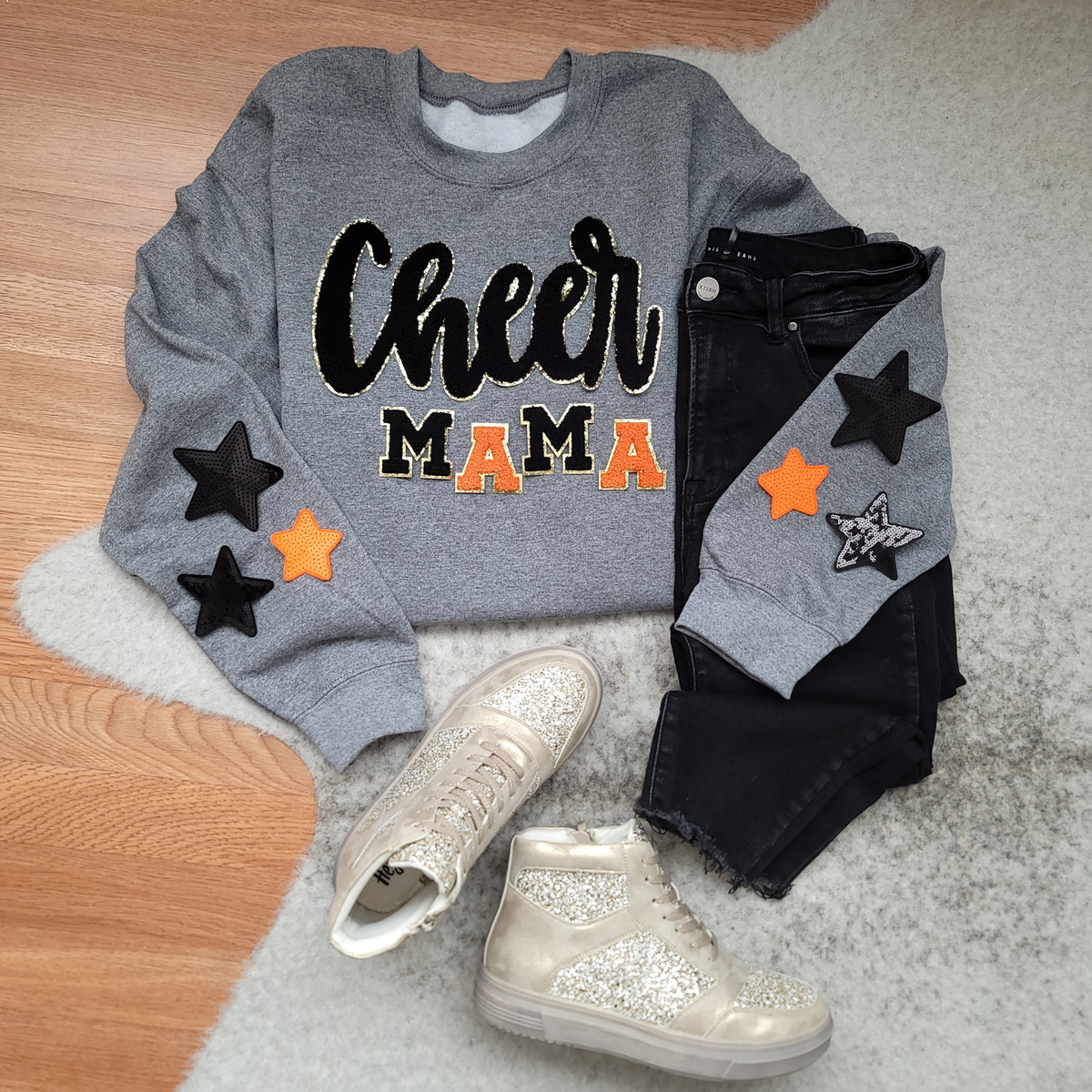 Hazel Blues® |  Cheer Mama Chenille Sweatshirt