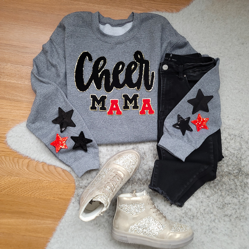 Hazel Blues® |  Cheer Mama Chenille Sweatshirt