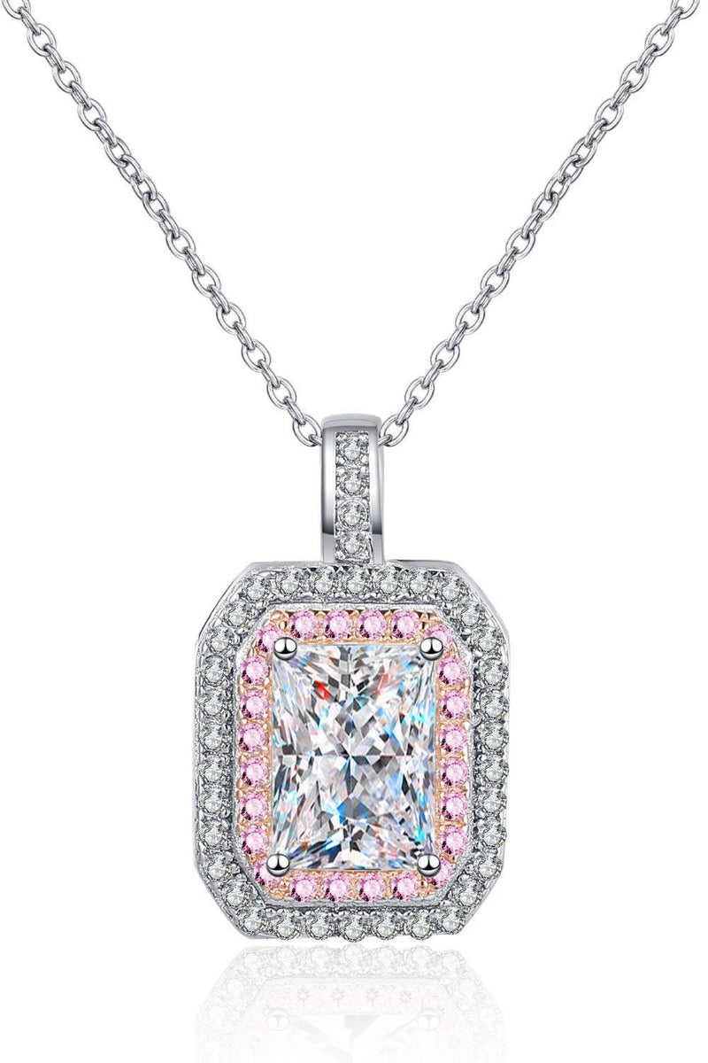 Hazel Blues® | 1 Carat Moissanite Geometric Pendant Chain Necklace - Hazel Blues®