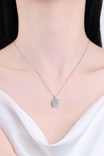 Hazel Blues® | 1 Carat Moissanite Geometric Pendant Chain Necklace - Hazel Blues®