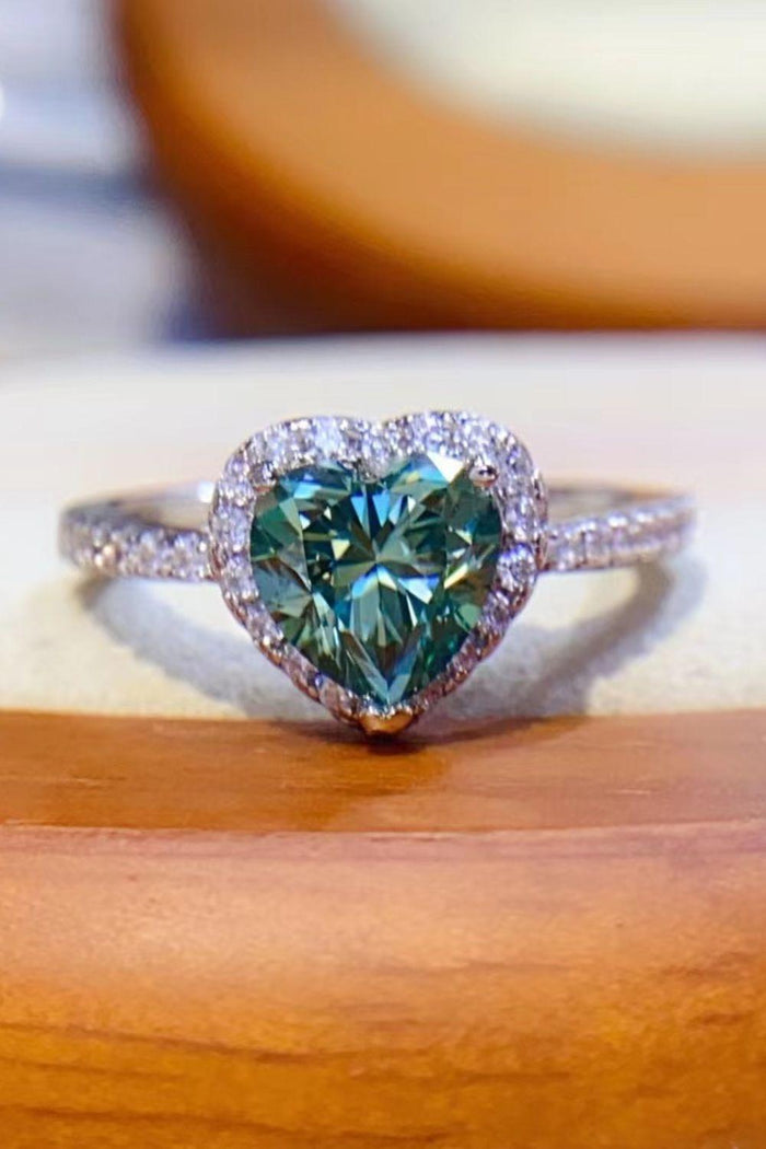 Hazel Blues® | 1-Carat Moissanite Heart Ring - Hazel Blues®