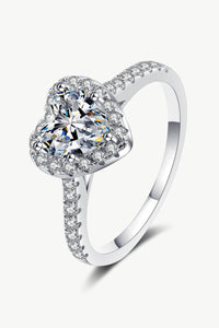 Hazel Blues® | 1 Carat Moissanite Heart-Shaped Ring - Hazel Blues®