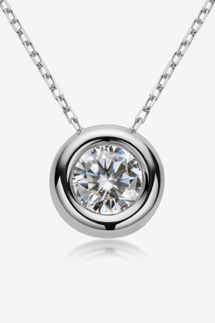 Hazel Blues® | 1 Carat Moissanite Pendant 925 Sterling Silver Necklace - Hazel Blues®