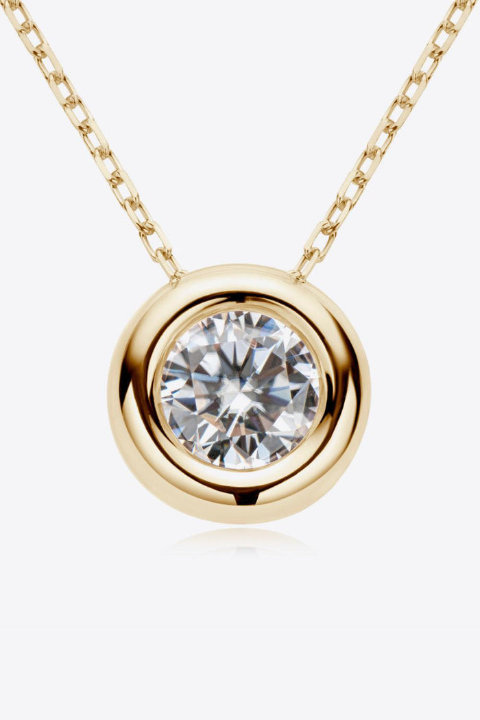 Hazel Blues® | 1 Carat Moissanite Pendant 925 Sterling Silver Necklace - Hazel Blues®