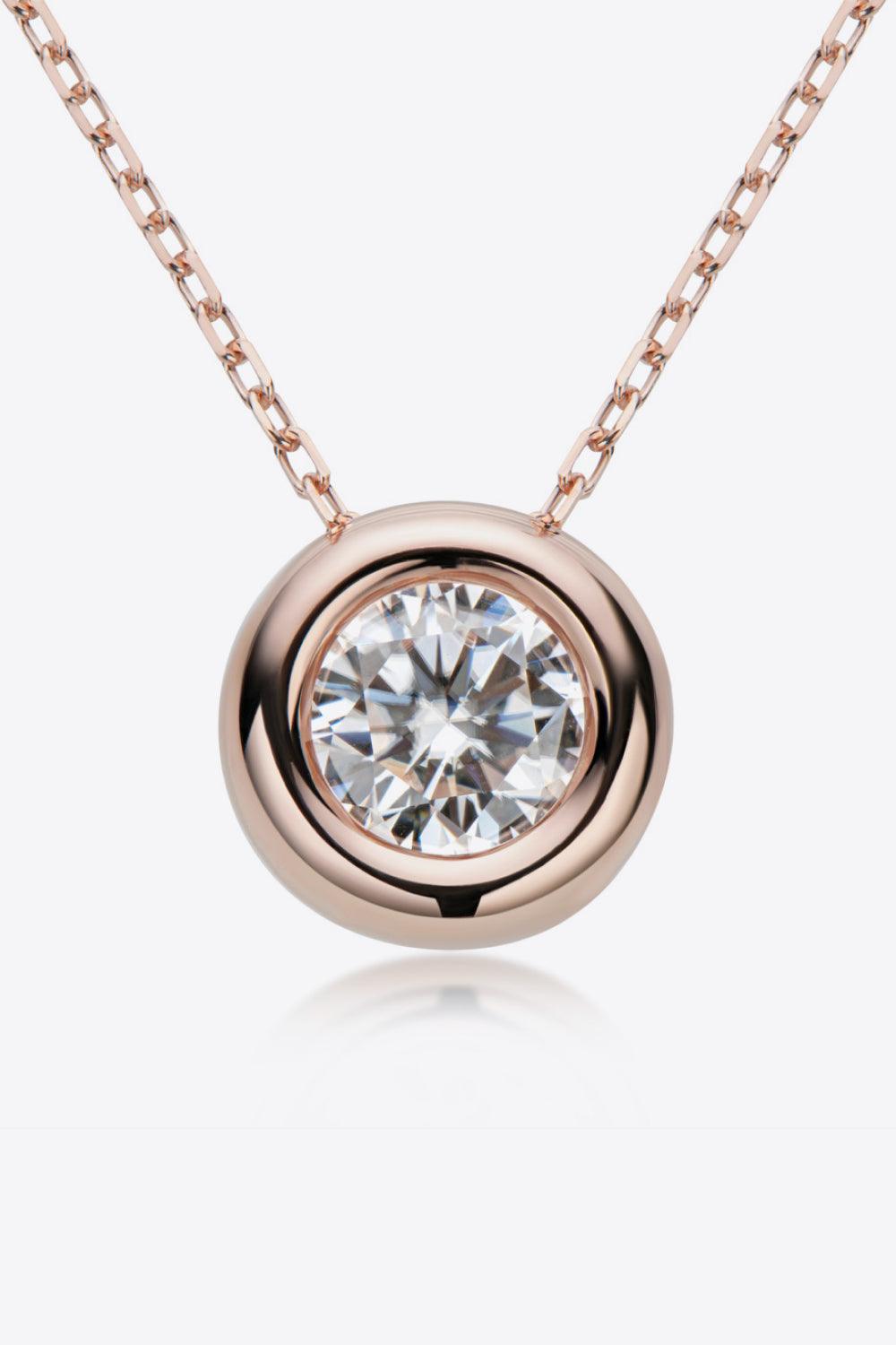 Hazel Blues® | 1 Carat Moissanite Pendant 925 Sterling Silver Necklace - Hazel Blues®