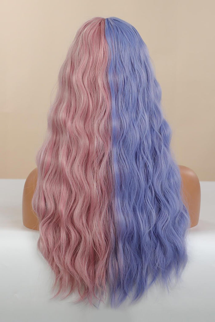 Hazel Blues® | 13*1" Full-Machine Wigs Synthetic Long Wave 26" in Blue/Pink Split Dye - Hazel Blues®