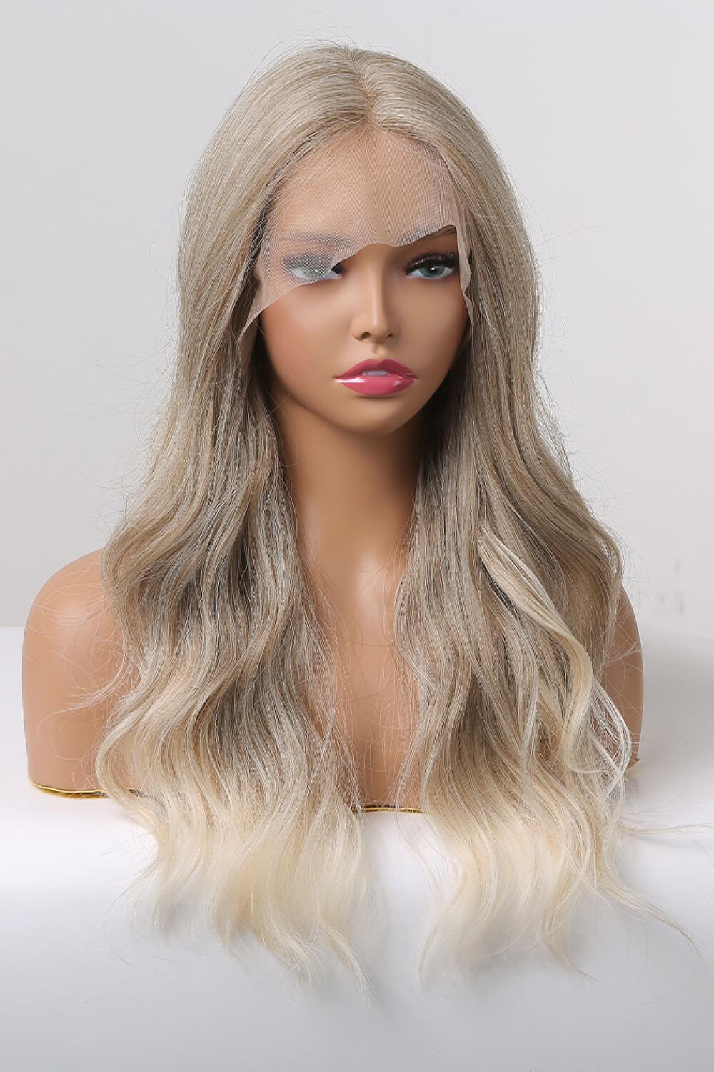 Hazel Blues® | 13*2" Lace Front Wigs Synthetic Long Wave 24" 150% Density in Medium Blonde Highlights - Hazel Blues®