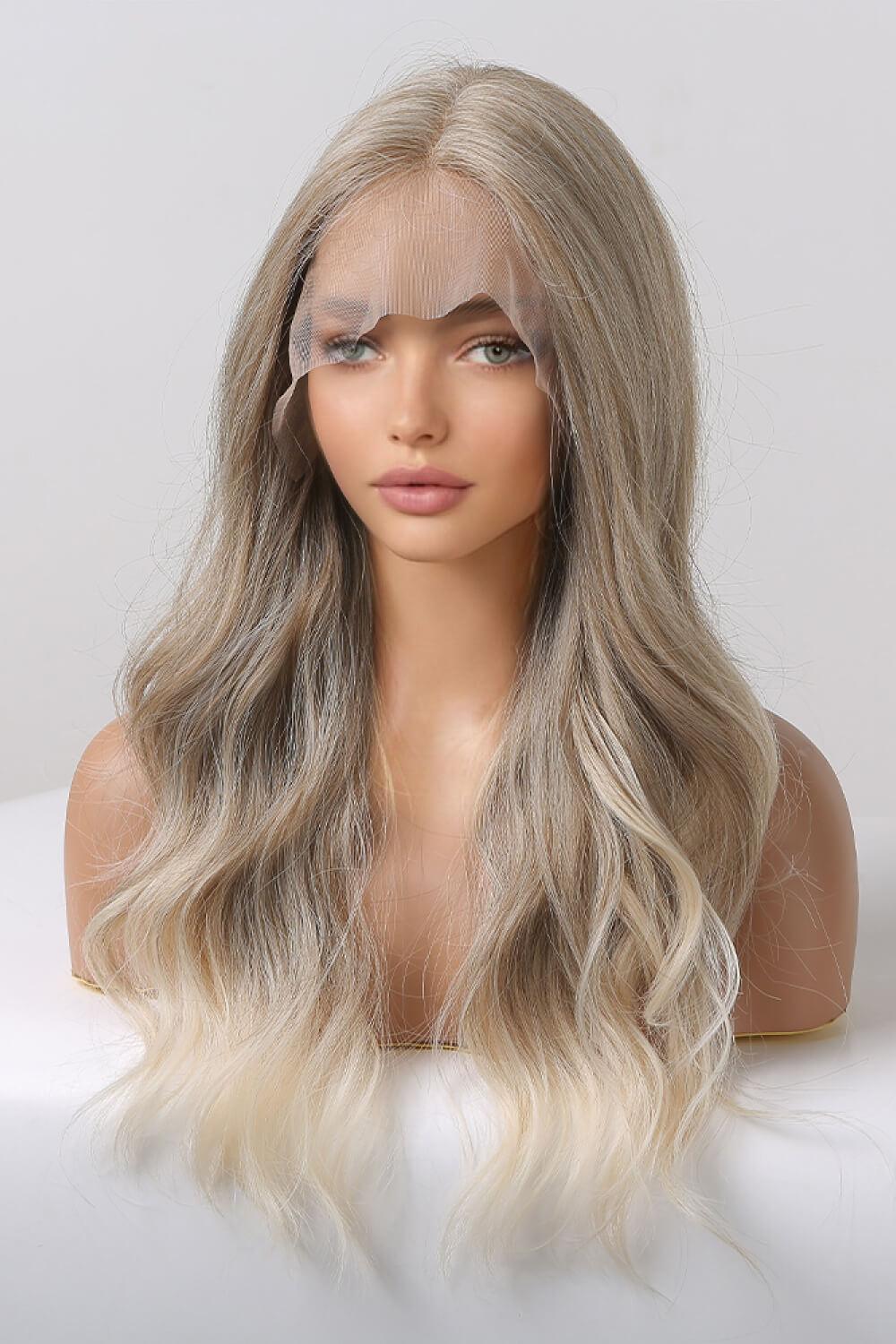 Hazel Blues 13 2 Lace Front Wigs Synthetic Long Wave 24 150 Dens