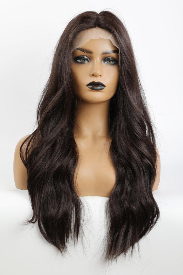 Hazel Blues® | 13*2" Lace Front Wigs Synthetic Long Wave 26" Heat Safe 150% Density in Brown - Hazel Blues®