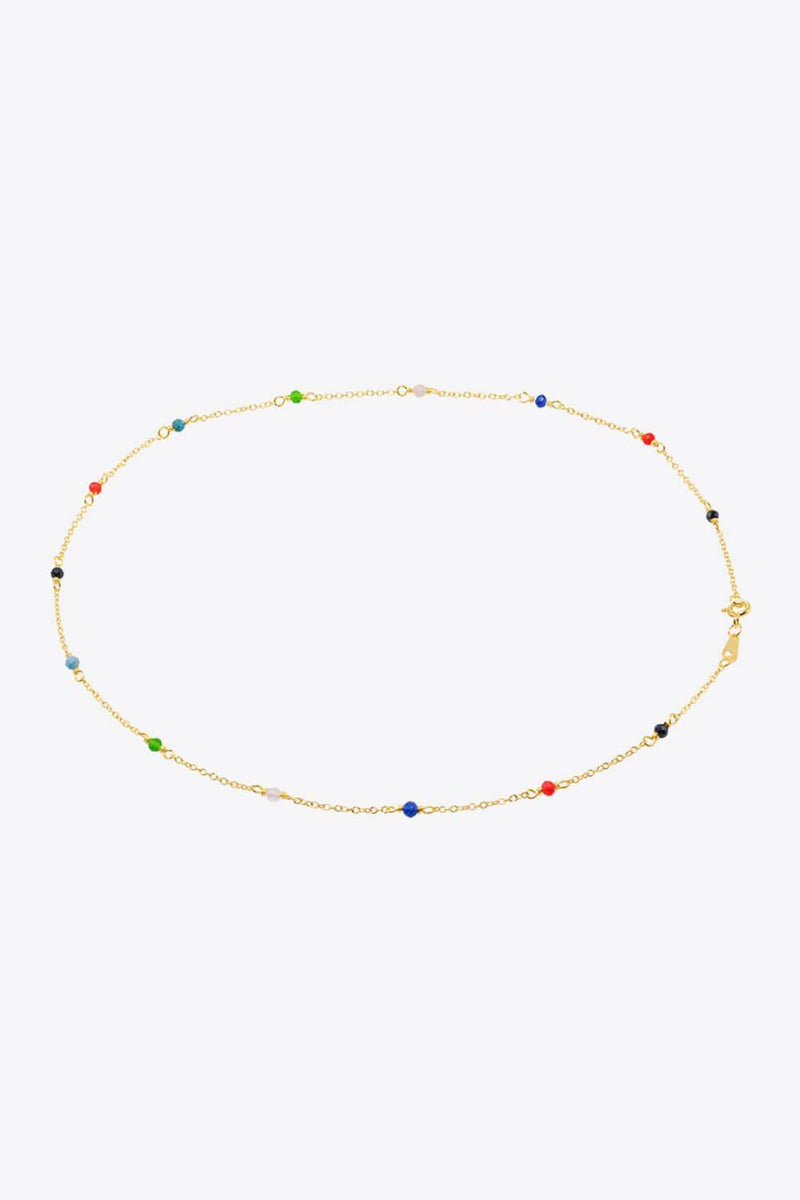 Hazel Blues® | 18K Gold-Plated Multicolored Bead Necklace - Hazel Blues®