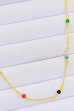 Hazel Blues® | 18K Gold-Plated Multicolored Bead Necklace - Hazel Blues®