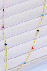 Hazel Blues® | 18K Gold-Plated Multicolored Bead Necklace - Hazel Blues®